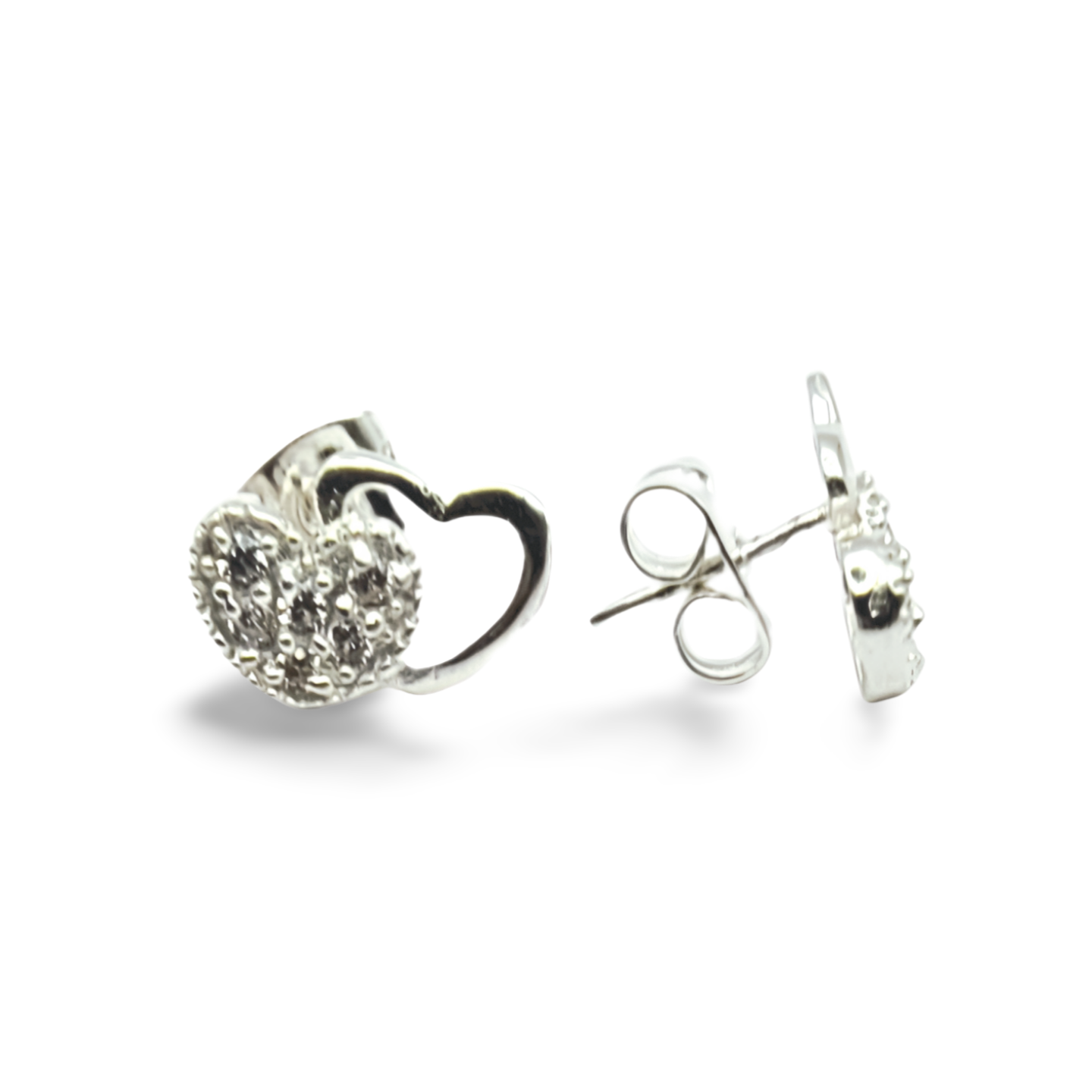 Heart stud earrings