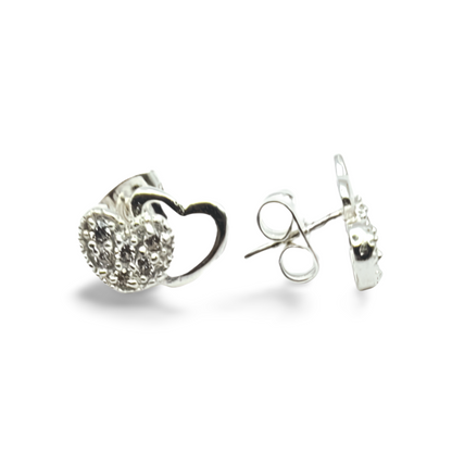 Heart stud earrings