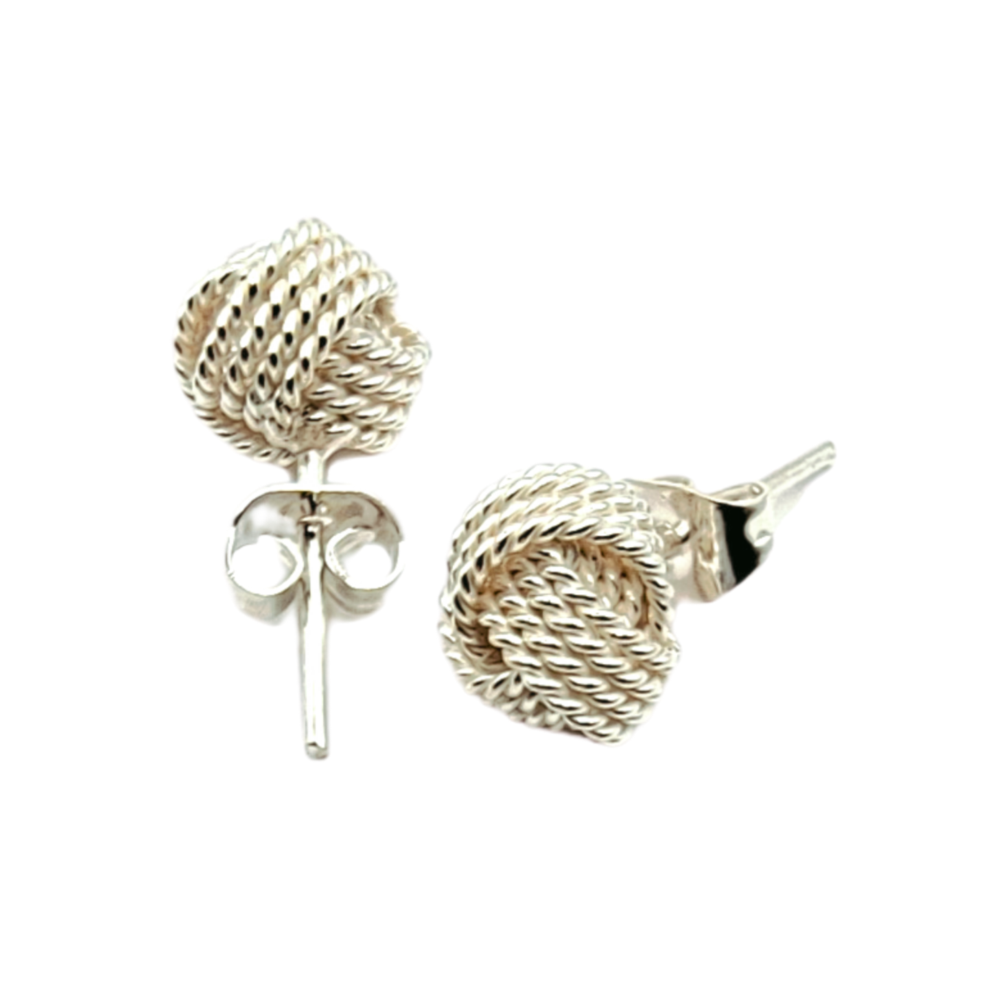 Interlwined sphere stud earrings