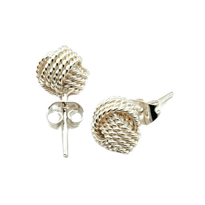 Interlwined sphere stud earrings