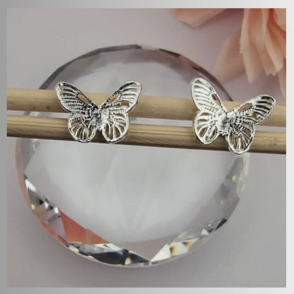 Mini butterfly stud earrings